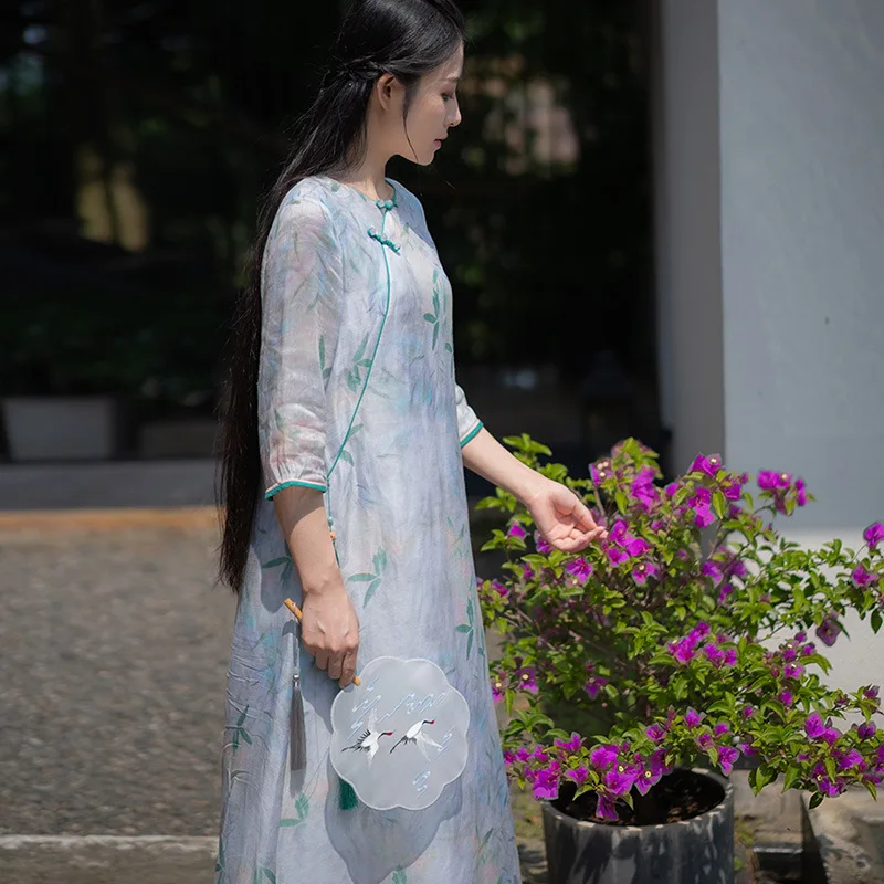 Современная китайская традиционная одежда hanfu Улучшенная юбка литературное