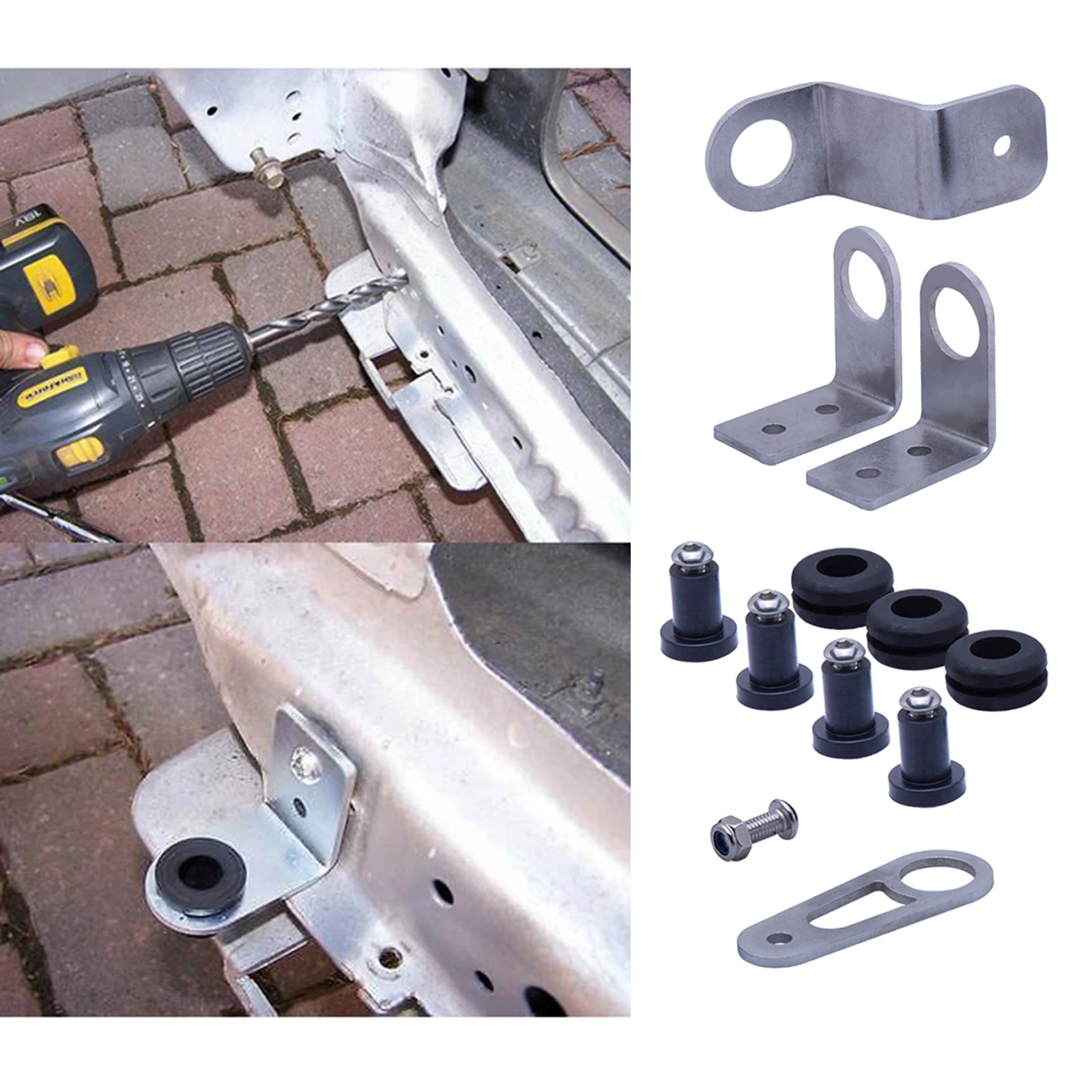 on Radiator Bracket Kit for K Swap Series ALL K20-K24 Engine Silver |