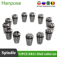 free shipping top standard quality er11 collet set 13pcs from 1 mm to 7 mm for cnc milling lathe tool 1 7mm tool spindle motor