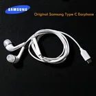 Наушники-вкладыши Samsung Galaxy S20 Ultra Note 10 Plus A90 A80 A60 A8S, проводные USB-C с микрофоном и регулятором громкости, оригинальные