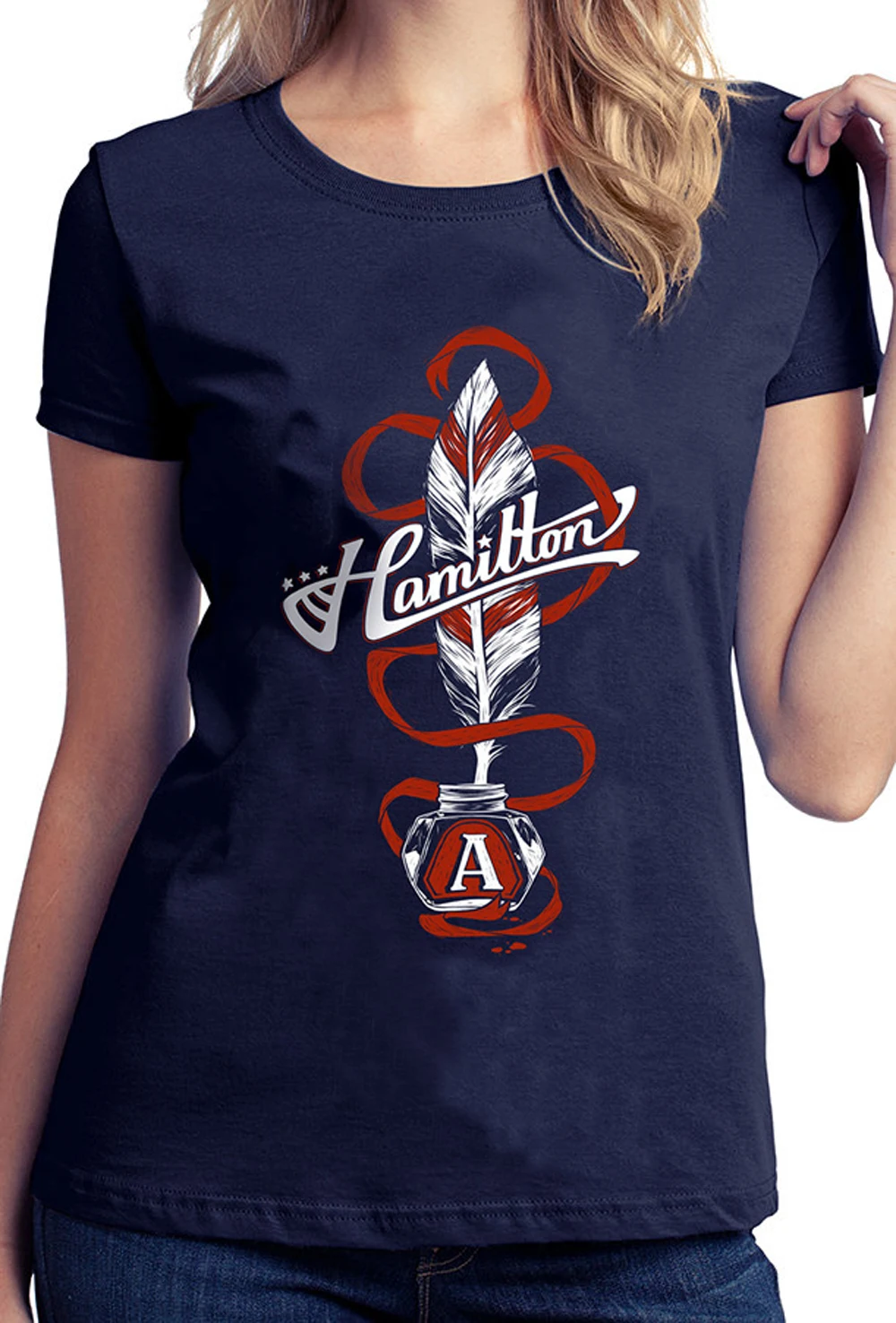 Футболка Александр Гамильтон музыкальная рука | Женская одежда