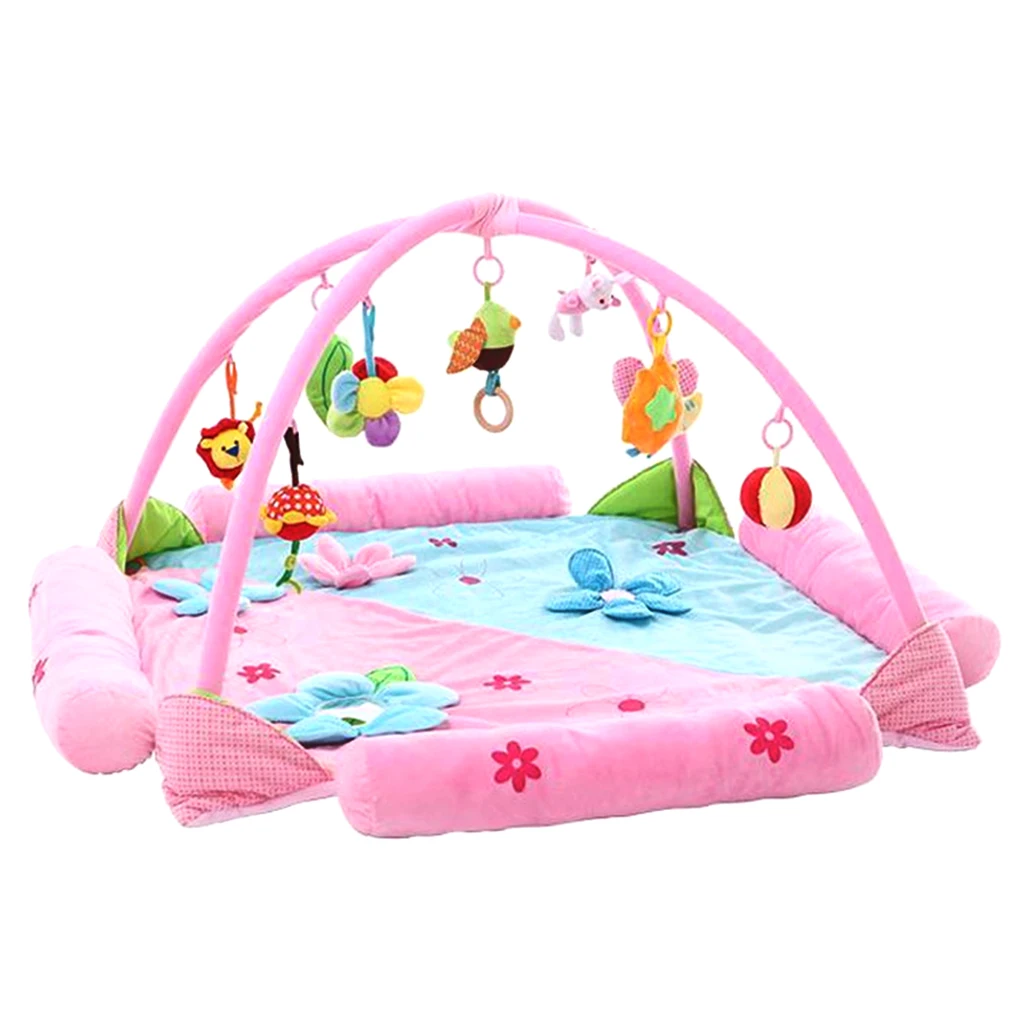 

Infant Baby Musical Play Mat Activity Gym Playmat Soft Mat with Hanging Toys
