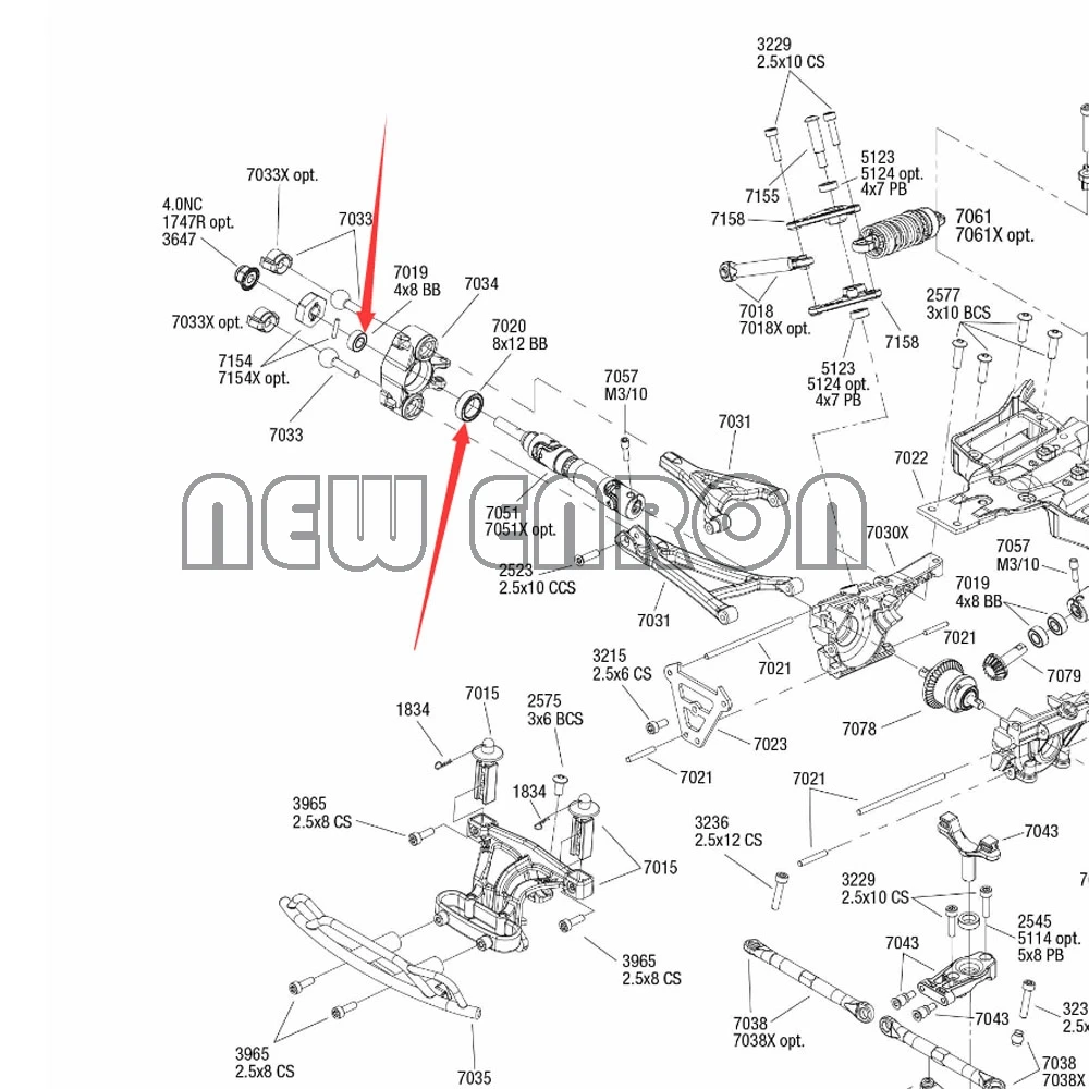 Новинка 8 шт. алюминиевые шарикоподшипники ENRON 8x12x3 5 мм 7020 для Traxxas 1:16 вершина E-Revo