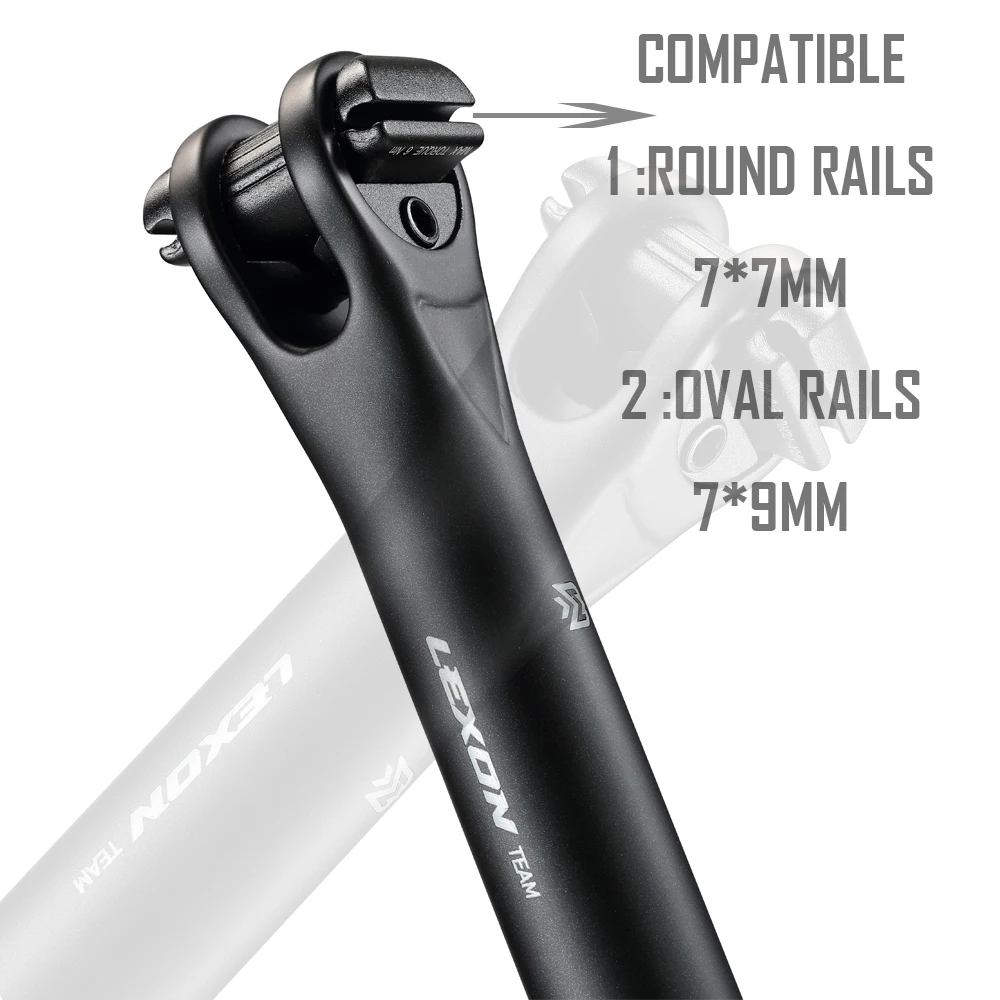

Lexon Carbon Seatpost 27.2/31.6MM MTB/ Road 400MM length Seat Tube Bicycle Parts Mountain Bike seatpost