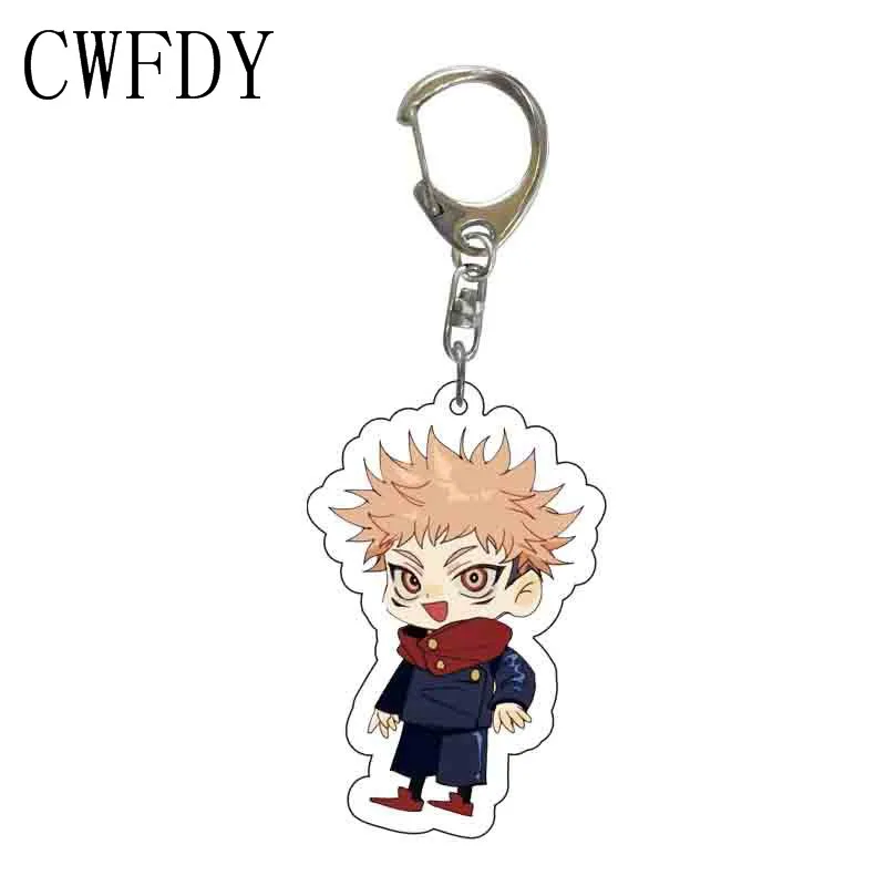 

Anime Jujutsu Kaisen Keychain Yuji Itadori Fushiguro Megumi Two-sided Acrylic Key Chain Pendant Key Ring For Boys Cosplay Props