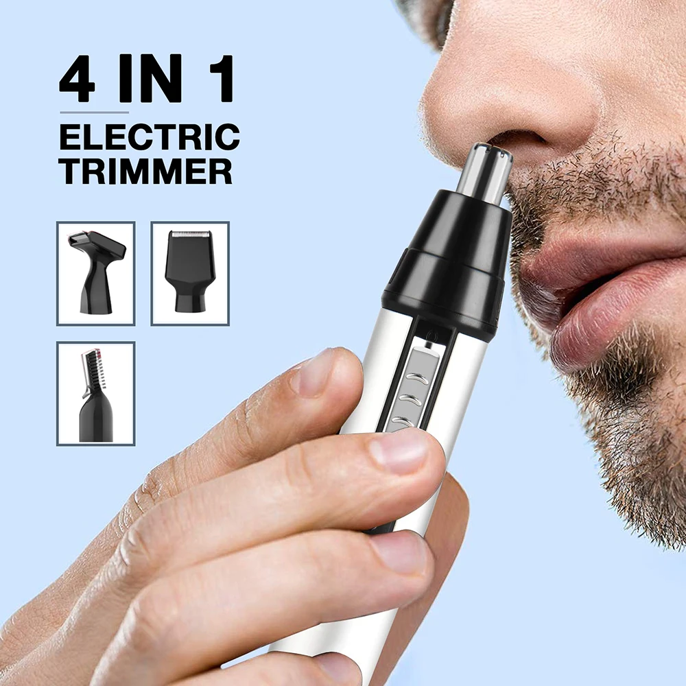 

4 In 1 Electric Nose And Ear Trimmer For Men Clipper Hair Removal Beard Eyebrow Trimmers Shaving Cutting Machine Home Use Device