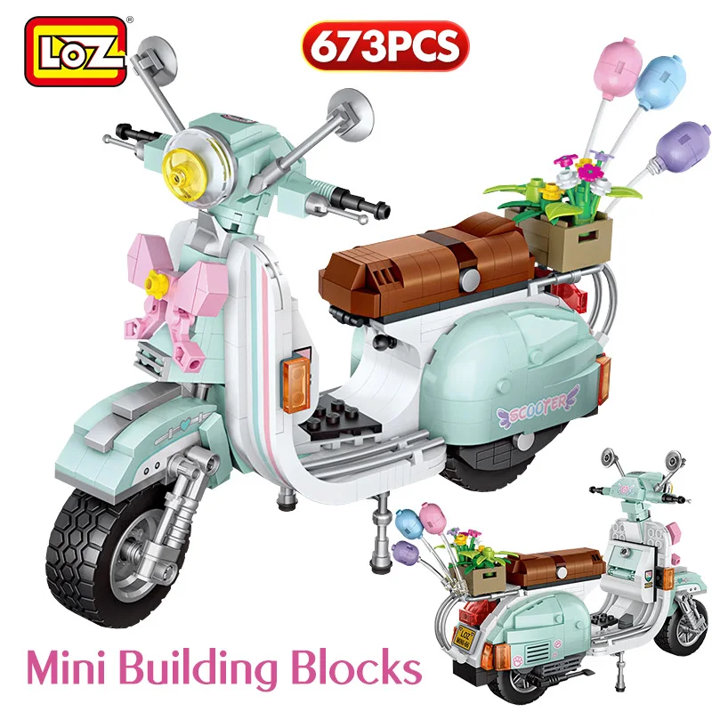 LOZ Роскошная мини модель мотоцикла овцы автомобиля конструктор сделай сам