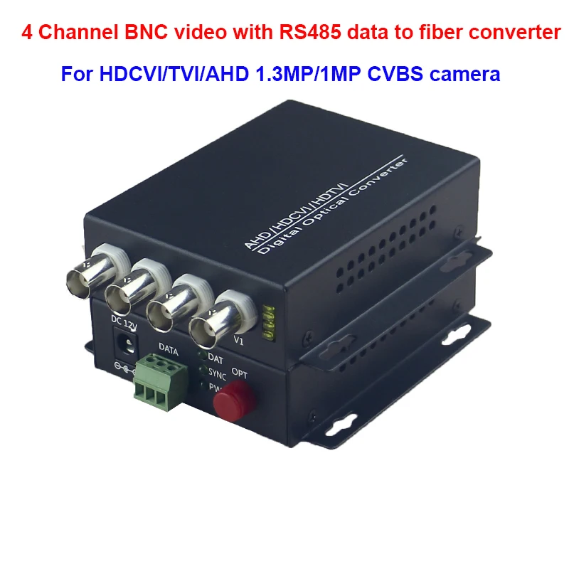 4 канала 960P 720P AHD TVI CVI видео волоконно-оптический преобразователь для 1.3MP/1MP AHD/CVI/TVI