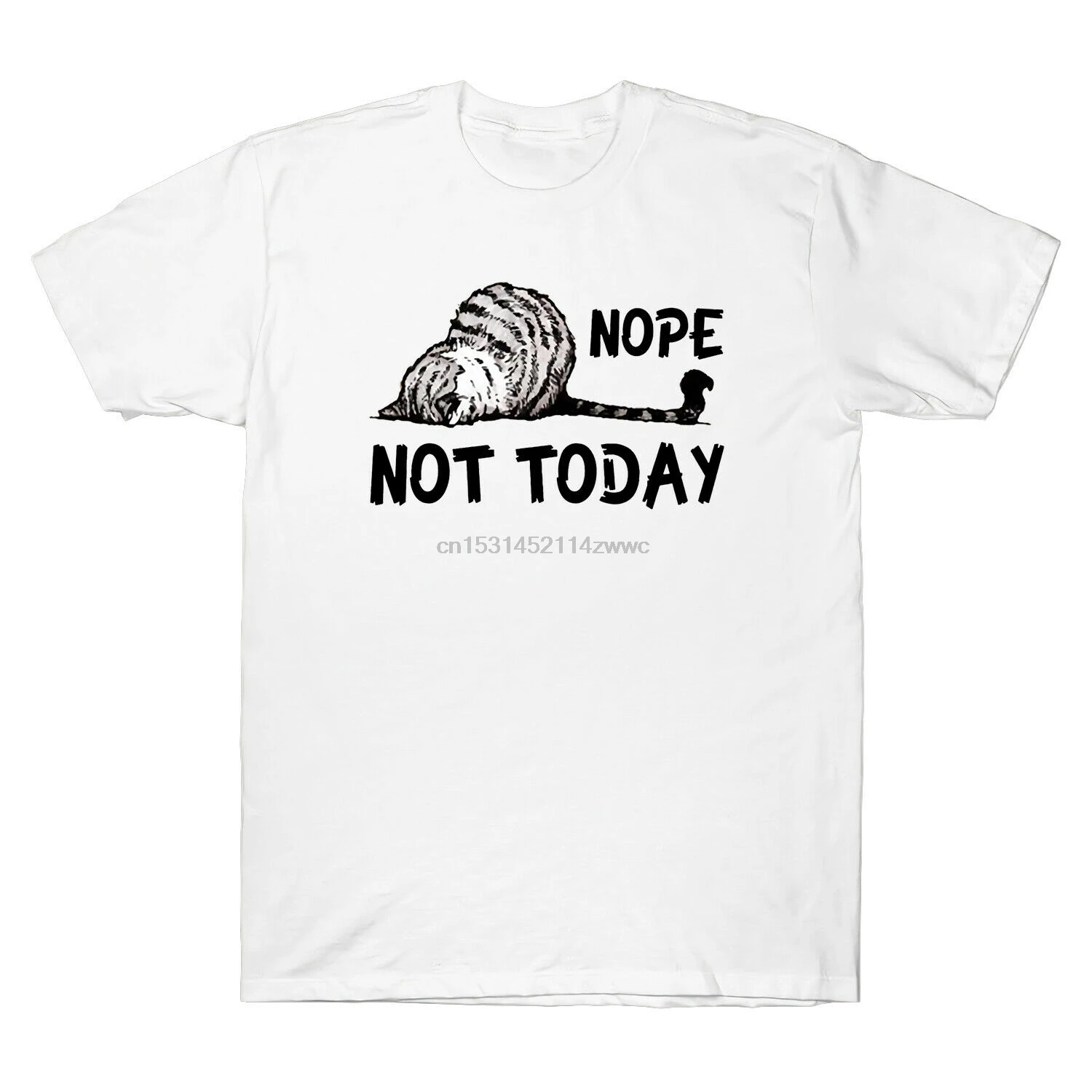 Винтажная Мужская футболка Nope Not Today забавная черная хлопковая для влюбленных