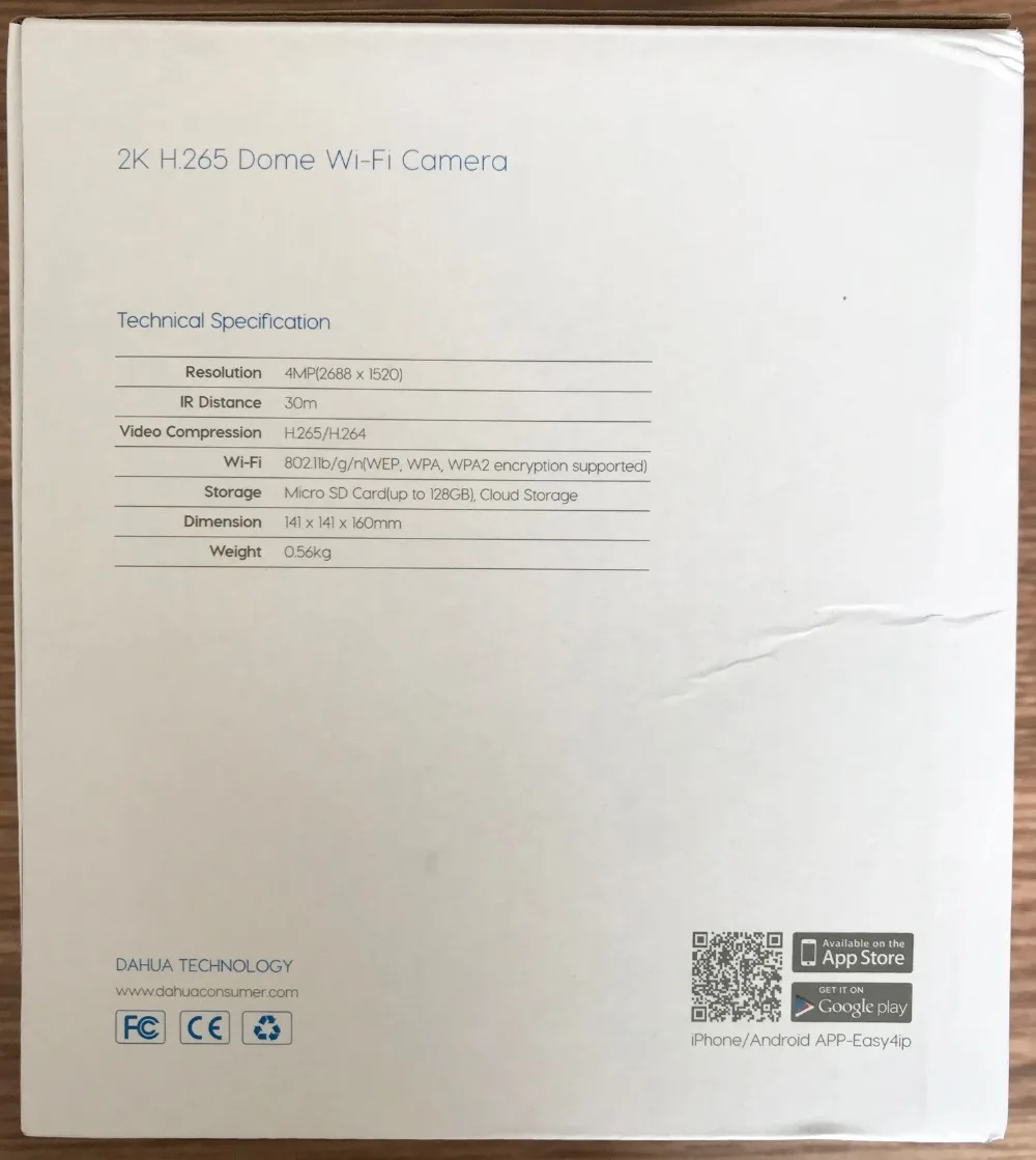 Dahua английская версия 4MP Ip камера Wifi камера обнаружения человека H.264 H.265 2,8 мм 3,6 мм дополнительная беспроводная камера IPC-HDBW1435E-W