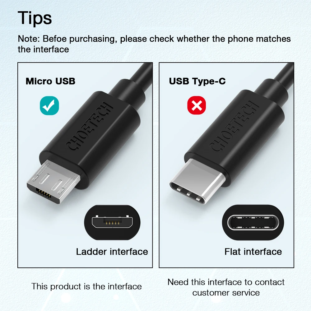 CHOETECH микро USB кабель для Samsung Xiaomi Redmi note 5 pro Быстрая зарядка передачи данных LG Android