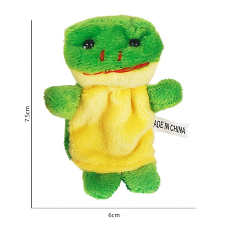

10PCS Christmas Birthday Gift Cute Cartoon Biological Animal Finger Puppet Plush Toys Child Baby Favor Dolls Toys for Children
