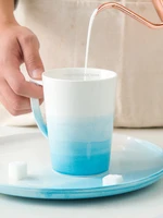 good looking cup ceramic milk tea net red high children large capacity beautiful