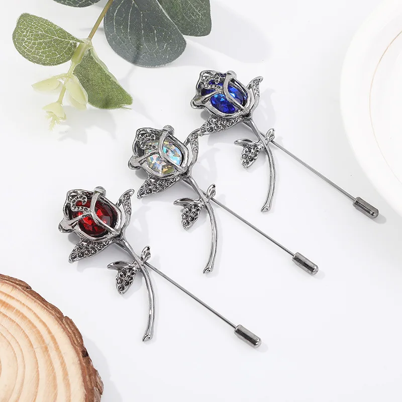 Женские винтажные Броши из металлического сплава в форме розы значок на булавке