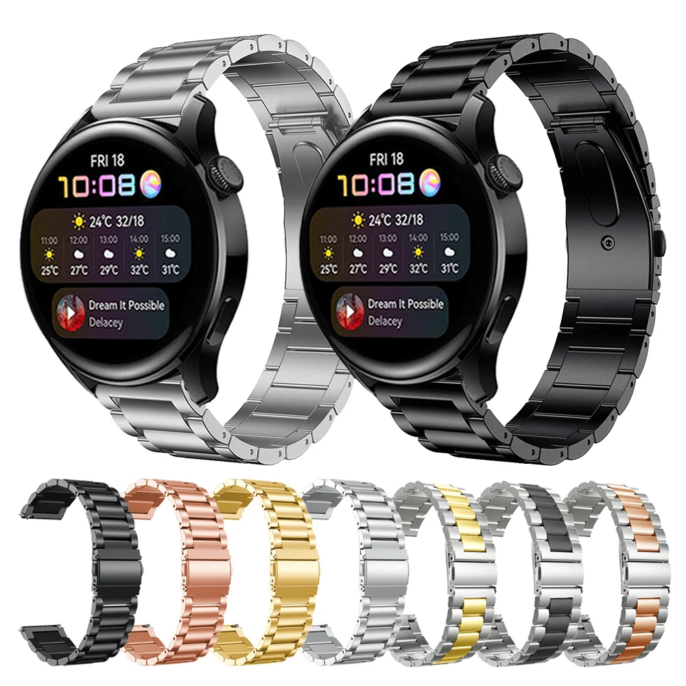 

Ремешок UEBN 22 мм, металлический, из нержавеющей стали, для Huawei Watch 3, для Huawei Watch 3 GT2 46 мм Pro 2e, Ремешки для наручных часов