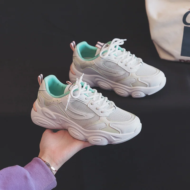 

Women Fashion Sneakers Spring Summer Platform Mesh Color Casual Sport Shoes Women Breathable Platform Women's Shoes Sneakers
