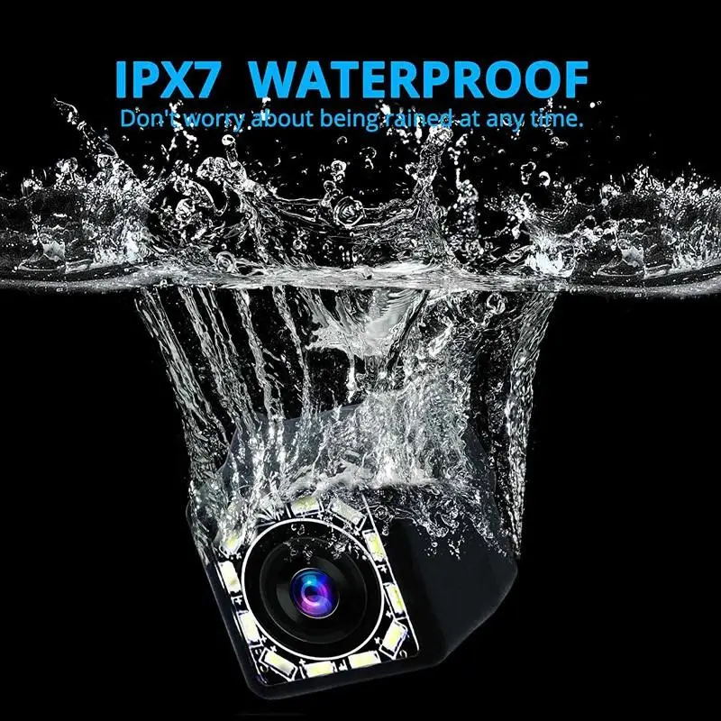 Car Rear View Camera Universal 12 LED Night Vision Backup Parking Reverse Waterproof 140 Wide Angle HD Color Image | Автомобили и