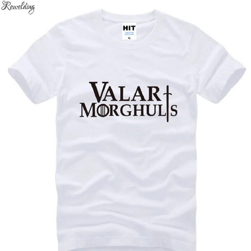 Мужские футболки Valar Morghulis летние с коротким рукавом надписью A Song OF Ice And Fire |