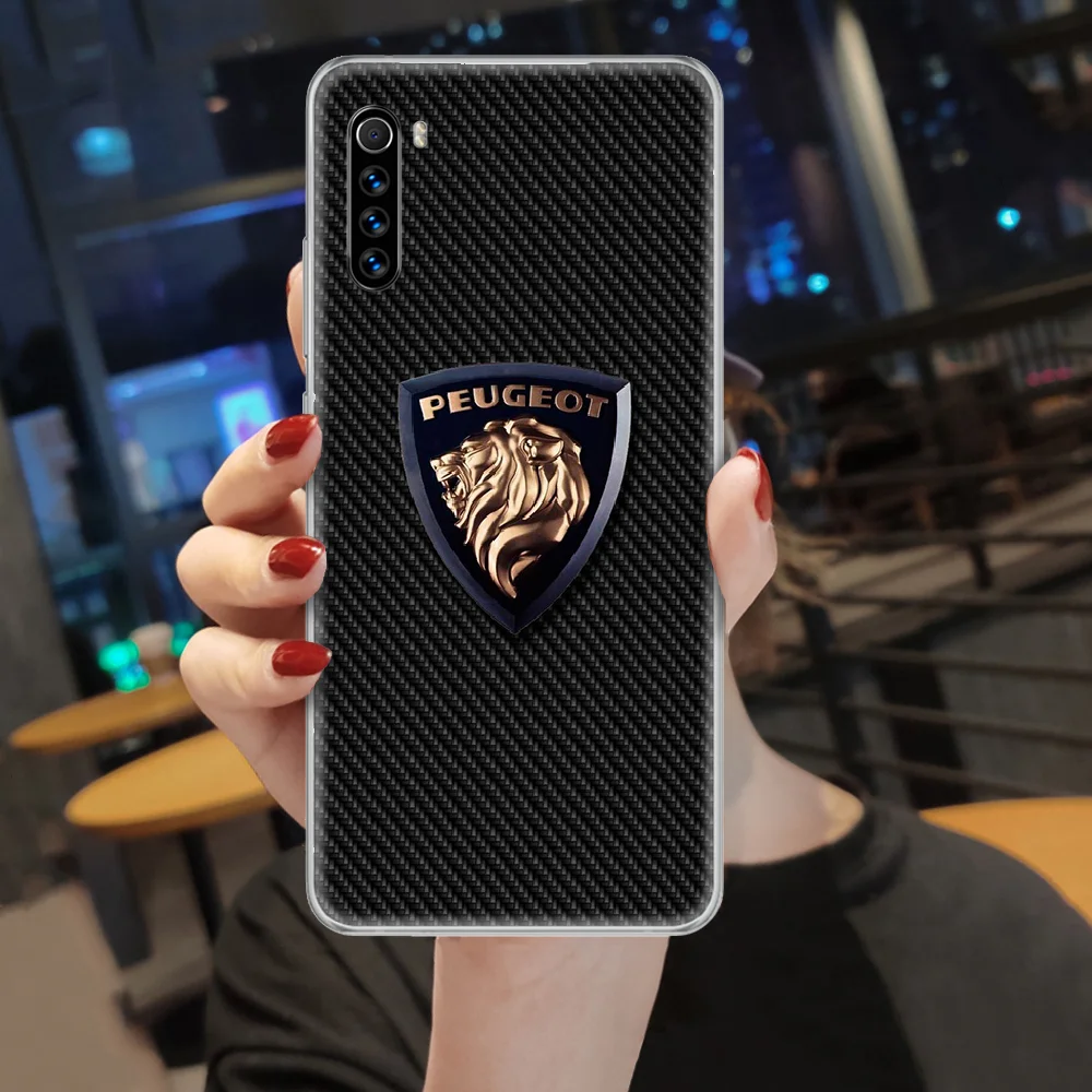 

Car Peugeots Phone Case cover For XIAOMI Redmi Note 3 4 4X 5 6 7 8 9 Pro T S max transparent hoesjes trend funda pretty shell