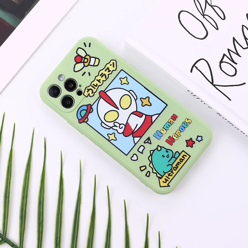 

Anime Cartoon Liquid Silicone Phone Case Cover For iPhone 11 12 Pro Max Mini X XR XS 7 8 Plus Shockproof Soft Back Cover Shell