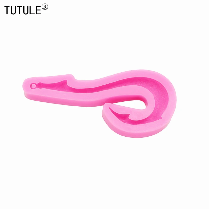 Gadgets Fish hook silicone Keychain Silicone mold for crafts polymer clay Handmade resin necklace | Дом и сад