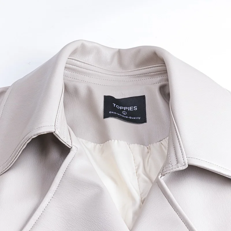 Куртка женская из искусственной кожи длинная 2021 пальто для женщин | Женская