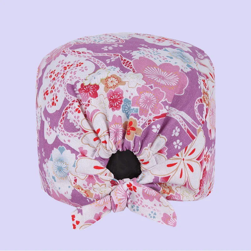2020 new surgery cap Operating room female and male doctor nurse beauty cotton European American printing tie | Тематическая одежда