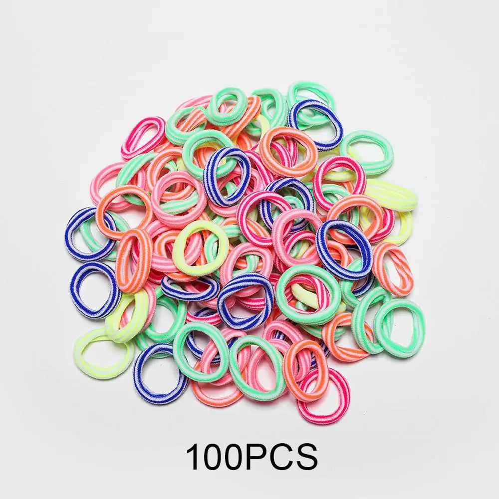 M MISM 100/50 шт Высокая эластичность разные цвета резинка для волос комплект Для женщин аксессуары для волос для девочек модная эластичная, для волос для девочек; мини-юбка для детей