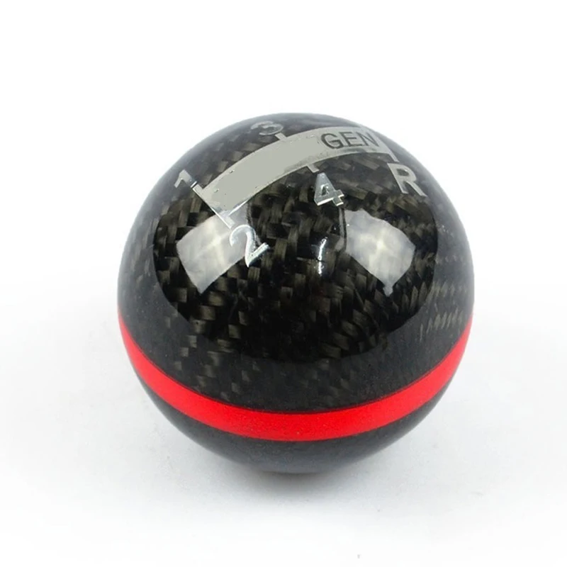 Автомобильная красная/синяя линия из натурального углеродного волокна ручка