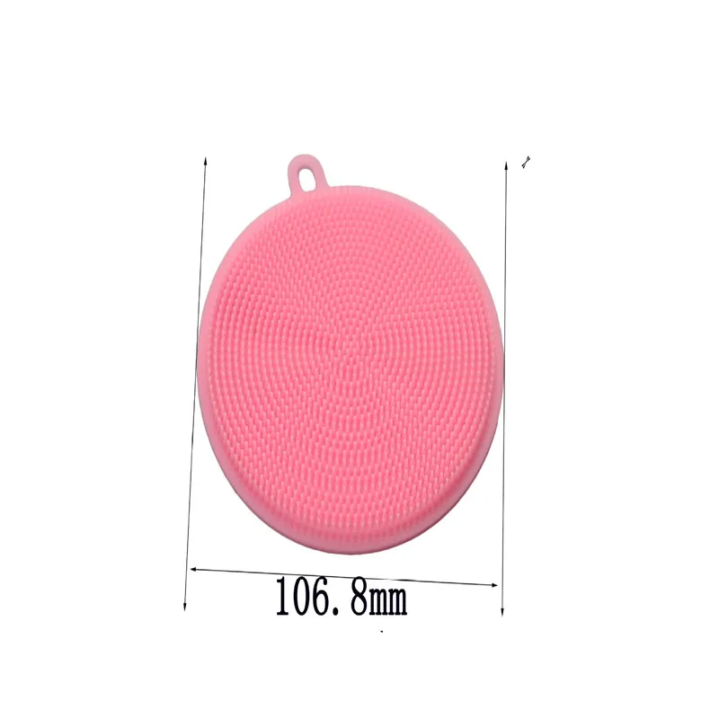 1Pcs High-quality Silicone Fruit and Vegetable Dishwashing Sponge Brush Antibacterial Kitchen Cleaning Pad Accessories | Дом и сад