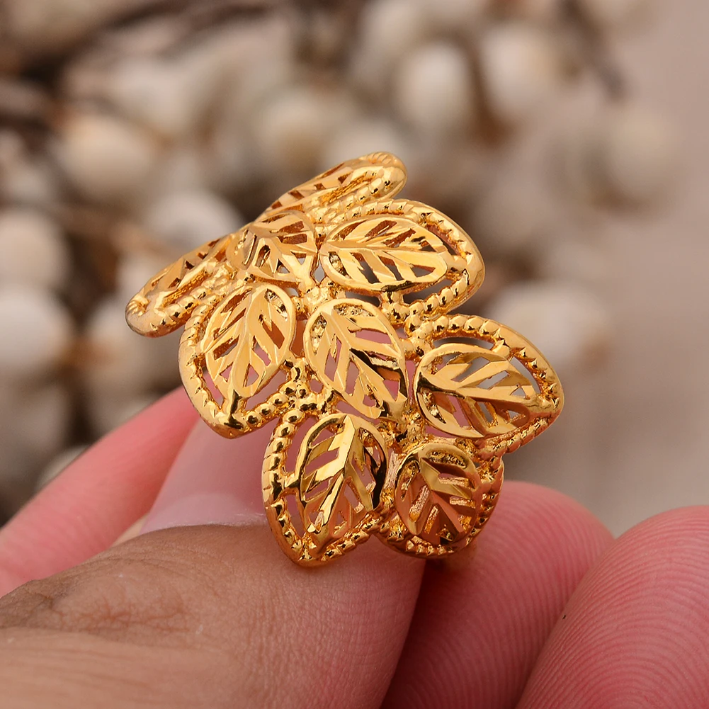 Эфиопский золотой цвет Дубай кольца для женщин Ближний Восток Аравия