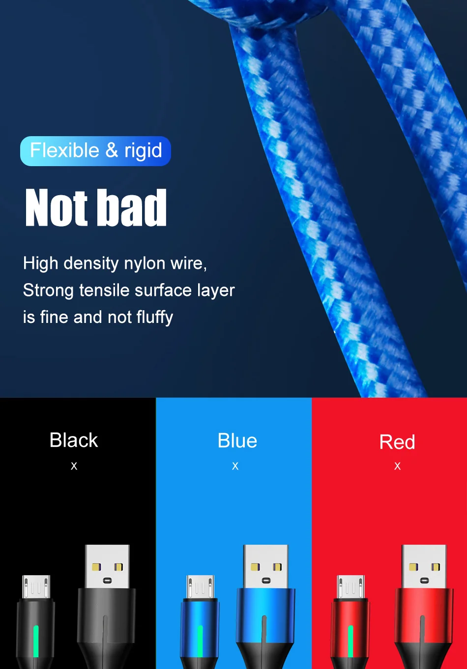 H&A Micro USB кабель для быстрой зарядки 3A Micro usb шнур для samsung S7 Xiaomi Redmi Note 5 Pro Android телефон кабель Micro usb зарядное устройство