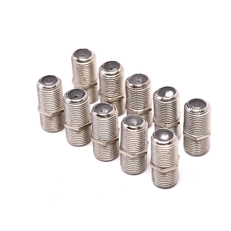 10 шт. F Тип Соединительный адаптер разъем F/F RG6 коаксиальный кабель высокого