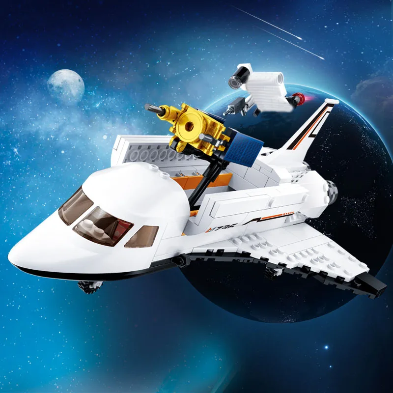 Космическая станция ракета лунный космический корабль фигурки модель