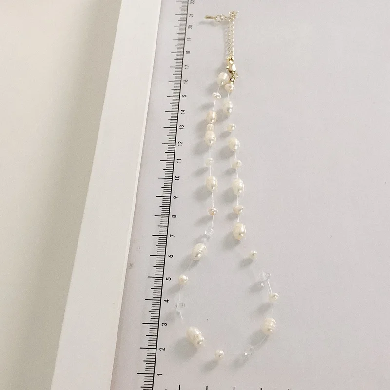 

Kpop retro Japan Baroco style Freshwater Pearl Choker Necklace For Women Girls Elegant Crystal Collares Aesthetic Jewelry Kolye