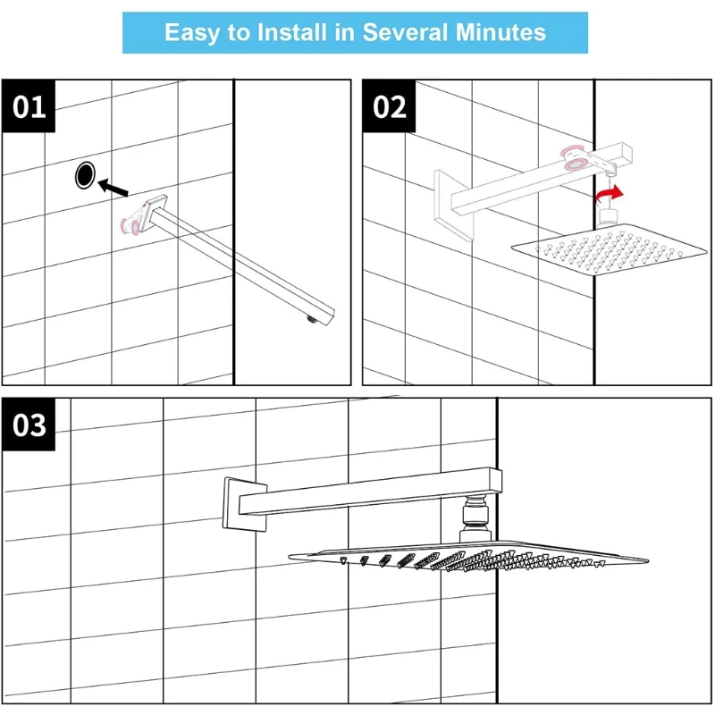Утолщенная медная Душевая насадка прямая настенная душевая лейка для ванной