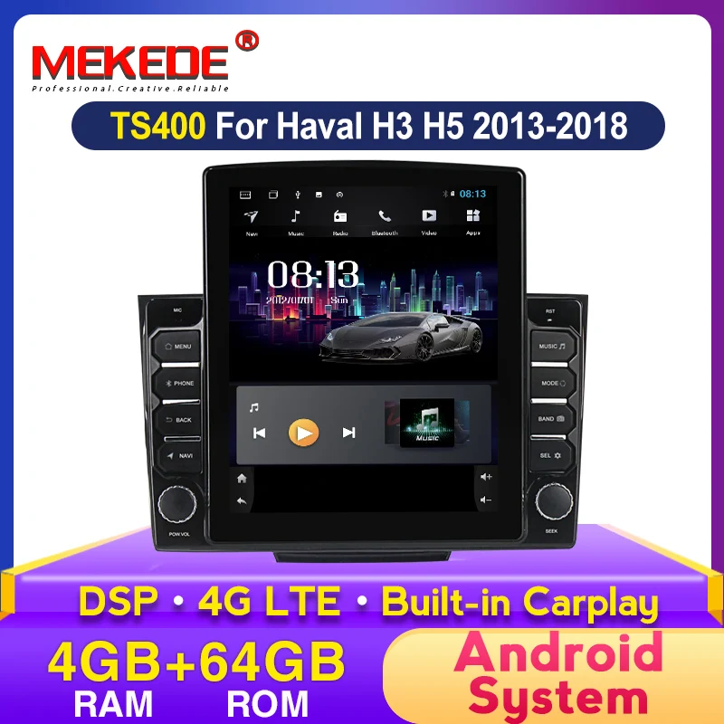 MekeDe 4G + 64G Андроид Автомобильное радио GPS Навигация WIFI IPS Мультимедийный плеер для Great Wall Haval Hover H5 H3 2011-2016 2din