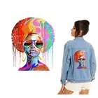 Модные красивые женские утюг на патчи для одежды Бесплатная доставка термо-Стикеры для одежды футболка с теплопередачей Diy нашивки в полоску на одежду можно стирать