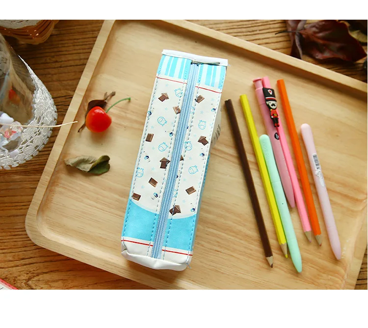 205x64mm Kawaii Students Back To School Stationery Pencil Bag Korean Desk Organizer Cute Pens and Pencils Pouch Office Supplies |