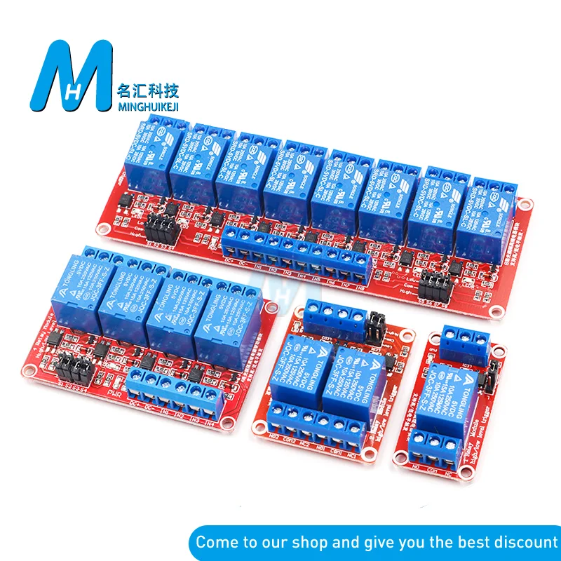 1 2 4 8 Channel 5V 12V 24V Relay Module Board Shield with Optocoupler Support High and Low Level Trigger for Arduino | Электронные