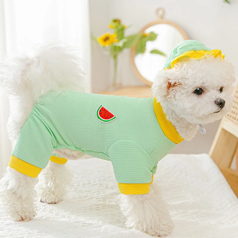 

Candy Color Dog Clothes Cat Pajamas Dog Jumpsuit With Hat Pyjamas For Small Dogs Poodle Chihuahua Overalls Suit Pet Clothing XXL