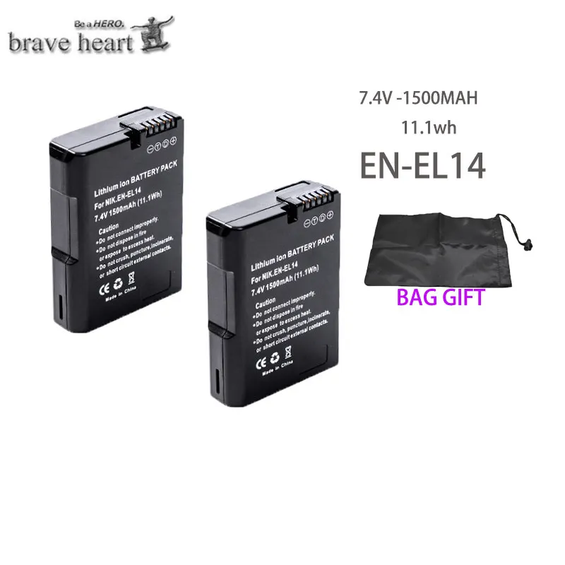 3 шт. EN-EL14 EN-EL14a ENEL14 EL14 Батарейки + ЖК-дисплей Зарядное устройство для Nikon P7800 P7100 D3400