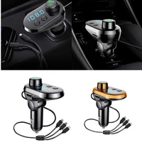 3 in 1 handsfree car charger with usb cable quick charge fast charging adapter usb auto bluetooth compatible handfree kits