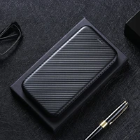 magnetic carbon fiber flip phone case for xiaomi redmi 10 9 power 9t k30 k30s k40 gaming pro plus cover fundas
