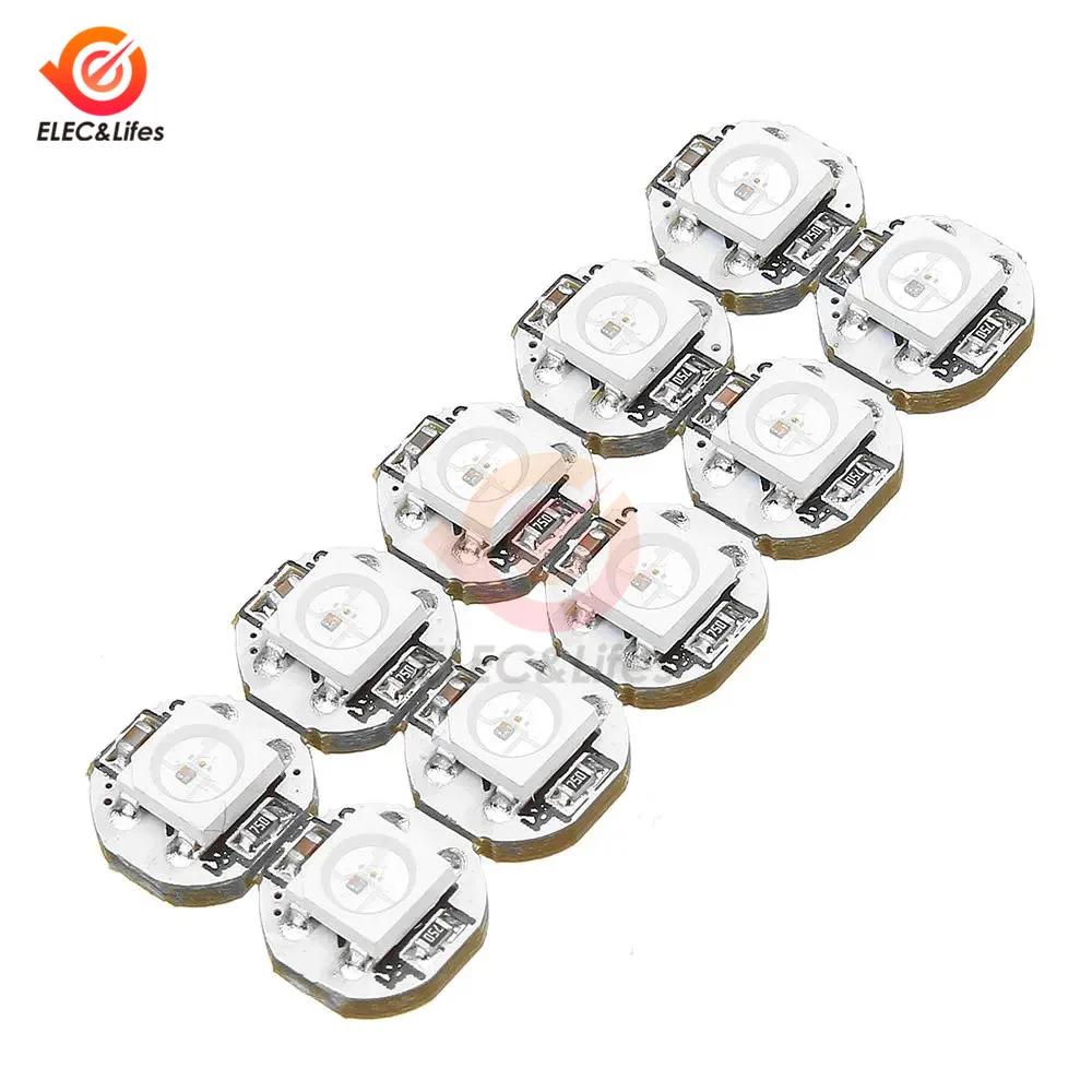 10 шт. 1 бит 5 в WS2812B 5050 SMD RGB светодиодный чип полноцветный встроенный WS2811 IC