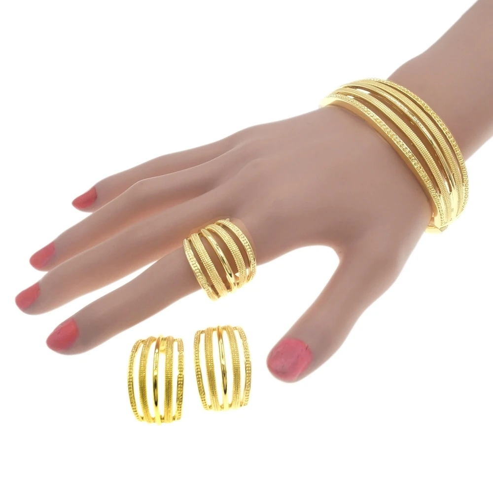 

Yulaili 2021 Latest Hollow Design Italian Gold Jewelry Set and Indian Bridal Wedding Fashion Exquisite Jewelry Gift Jewelry Sets