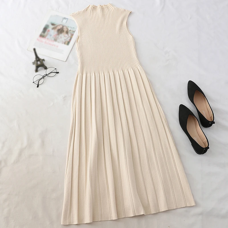 Gagarich повседневное однотонное облегающее женское платье-свитер вязаные