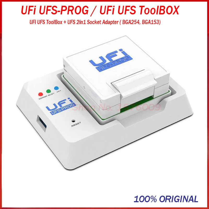 2022 новый оригинальный UFi-UFS ящик для инструментов + UFS 2 в 1 адаптер розетки (BGA254 BGA153)