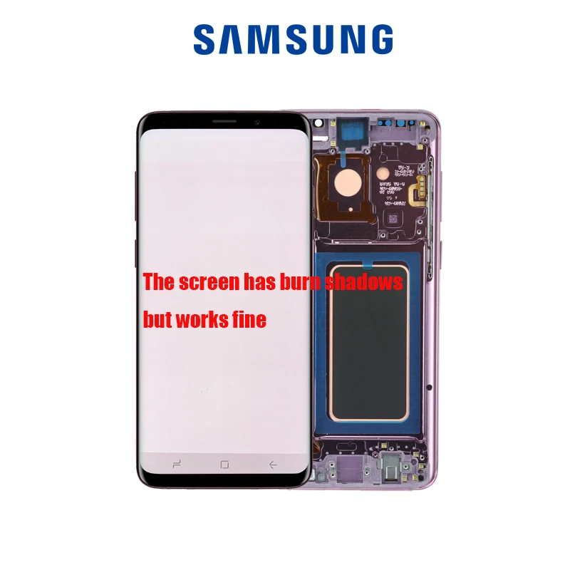 Дисплей с тенью для SAMSUNG Galaxy S9 S9+ Plus G960 G965 с кодирующий преобразователь сенсорного экрана в сборе с рамкой