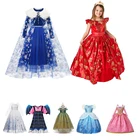 Платье принцессы Эльзы для девочек, костюм на Хэллоуин, детское платье для рождественской вечеринки, детское платье Анны для дня рождения, одежда для девочек